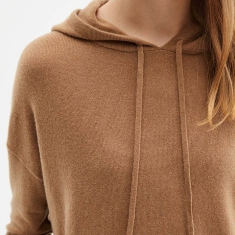 NILI LOTAN SELMA HOODED CASHMERE SWEATER CAMEL S‎ - Picture 7 of 11